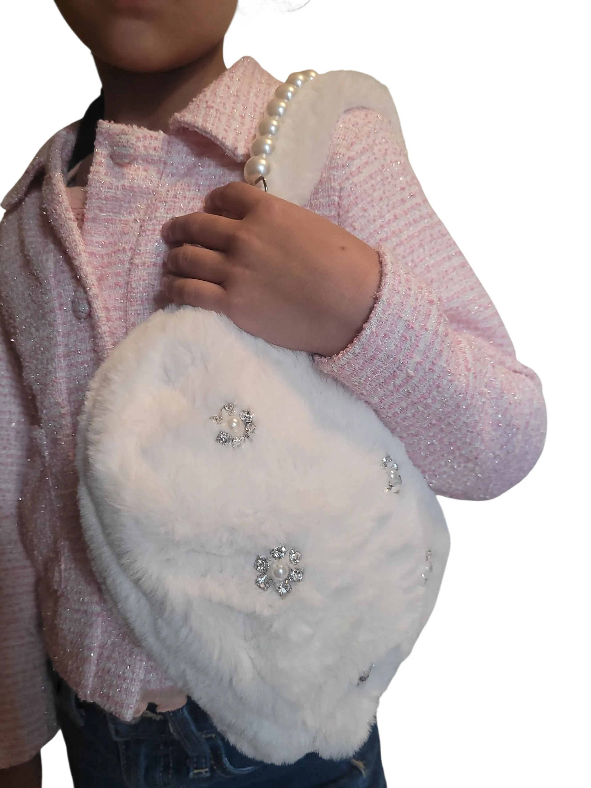 Bedazzled Plushie Heart Purse - thumbnail 2