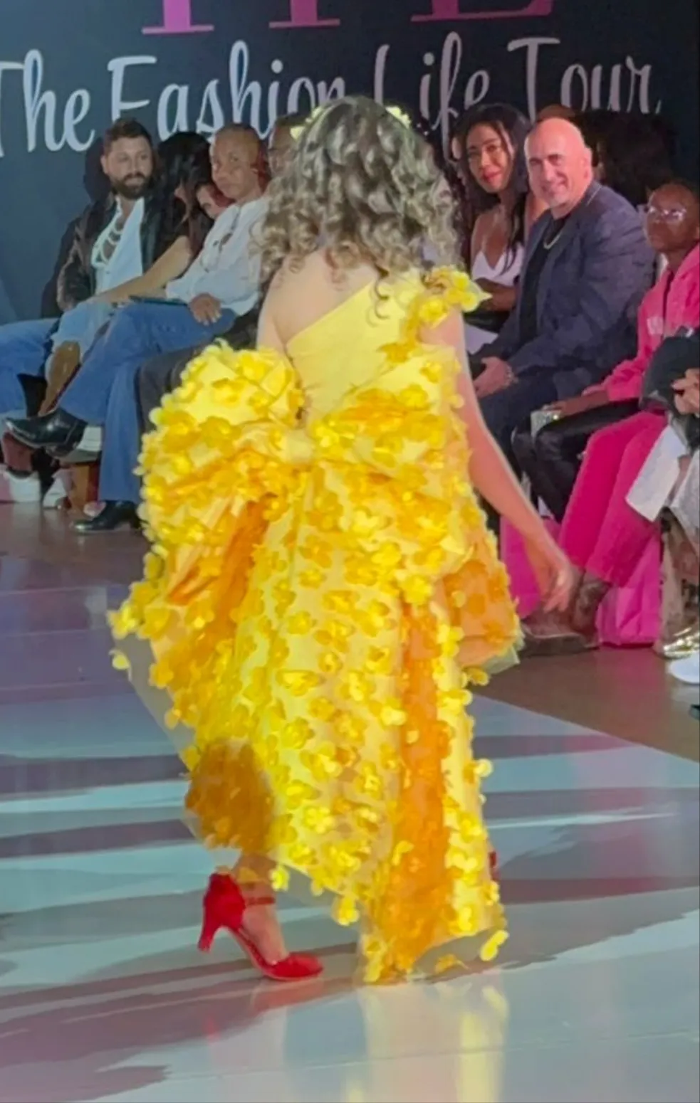 Buttery Yellow 3D Flower Dress - thumbnail 2